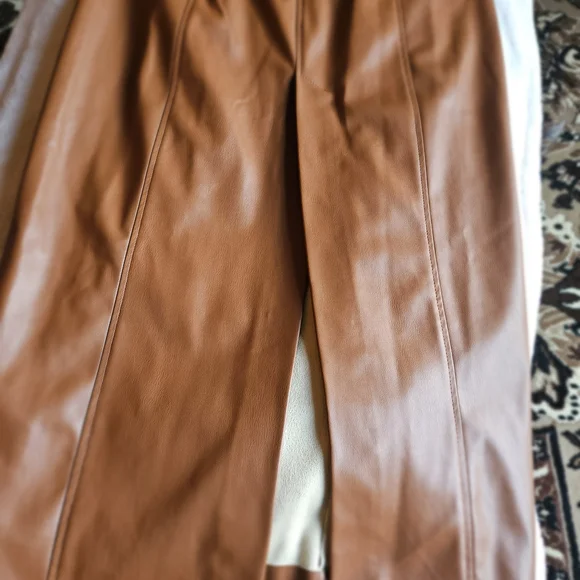 Zara Brown Faux Leather Dress - Picture 7 of 7